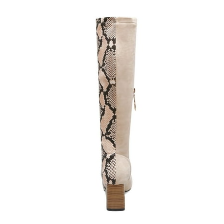 Cathalem Women s Boots High Fashion Contrasting Retro Women s Shoes High Heels Snakeskin Thigh Zipper Boots Colors Chunky Shoes Beige 9
Cathalem Women s Boots High Fashion Contrasting Retro Women s Shoes High Heels Snakeskin Thigh Zipper Boots Colors Chunky Shoes Beige 9
