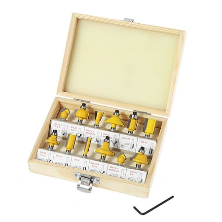 DOYOUNG 12 Pcs 1/4 Shank Tungsten Carbide Tipped Router Bit Set Tool with Wooden Case
DOYOUNG 12 Pcs 1/4 Shank Tungsten Carbide Tipped Router Bit Set Tool with Wooden Case