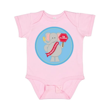 Inktastic Peanut Allergy Elephant Gift Baby Boy or Baby Girl Bodysuit