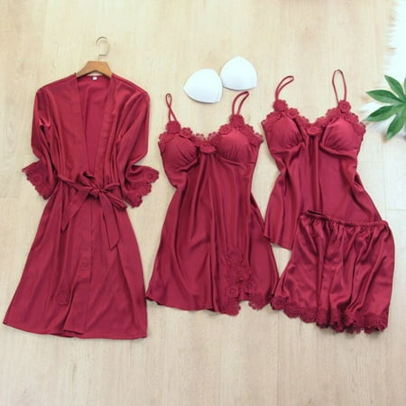 Pxiakgy intimates for women Sleepwear Silk Pajamas Nightdress Underwear Lingerie Satin Women Robes Red + XL
Pxiakgy intimates for women Sleepwear Silk Pajamas Nightdress Underwear Lingerie Satin Women Robes Red + XL