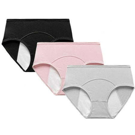 3-Pack Menstrual Period Underwear for Women Mid-Rise Postpartum Ladies Panties Girls Full Coverage Briefs Cotton Stretch Briefs
3-Pack Menstrual Period Underwear for Women Mid-Rise Postpartum Ladies Panties Girls Full Coverage Briefs Cotton Stretch Briefs