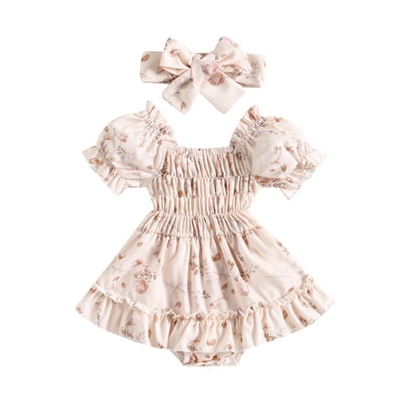 Infant Baby Girl Summer Outfits Short Sleeve Off Shoulder Romper Skirts Ham Jumpsuit+ Headband Set
Infant Baby Girl Summer Outfits Short Sleeve Off Shoulder Romper Skirts Ham Jumpsuit+ Headband Set