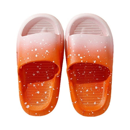

QIANGONG Toddler Shoes Toddler Baby Girl Slippers Open Toe Shoe Home Shoes Soft Soled Sandals (Color: Orange Size: 28-29 )