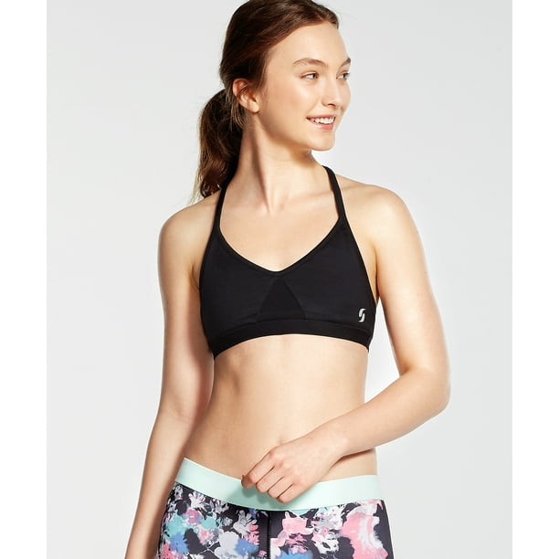soffe women's jrs no contest bra, black, m