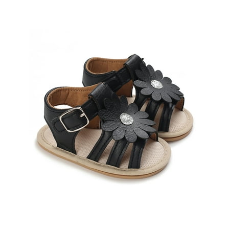 Suanret Infants Baby Girl Shoes Newborn Floral Cutout Leather Soft Sandals Walking Birthday Gift First Walker Black 0-6 Months
Suanret Infants Baby Girl Shoes Newborn Floral Cutout Leather Soft Sandals Walking Birthday Gift First Walker Black 0-6 Months