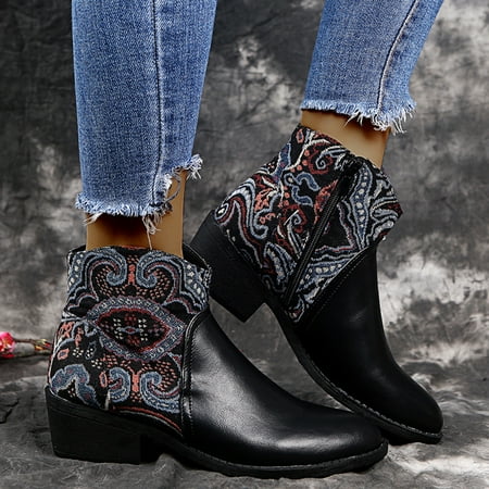 MIASHUI Short Retro Embroidered Side Round Women s Zipper Toe Boots Single Fashion Boots Mid-heel women s boots Women Sneakers Shoes Wedges Women Shoes Casual
MIASHUI Short Retro Embroidered Side Round Women s Zipper Toe Boots Single Fashion Boots Mid-heel women s boots Women Sneakers Shoes Wedges Women Shoes Casual