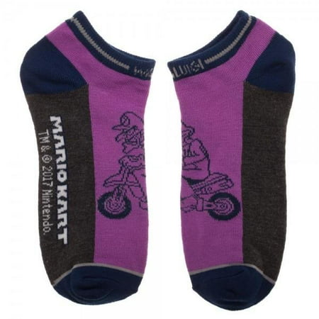 Ankle Sock - Nintendo - Mario Kart Bad Guys 3 Pack New xs620wntn