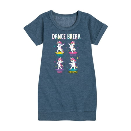 JoJo Siwa - Dance Break Unicorns - Toddler And Youth Girls Fleece Dress