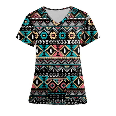 wo-fusoul Summer Savings Clearance! Womens Plus Size Scrubs Tops Short-Sleeve Nurse Uniform V Neck Working Uniform Floral T-Shirts Casual Blounce w/Pockets
wo-fusoul Summer Savings Clearance! Womens Plus Size Scrubs Tops Short-Sleeve Nurse Uniform V Neck Working Uniform Floral T-Shirts Casual Blounce w/Pockets