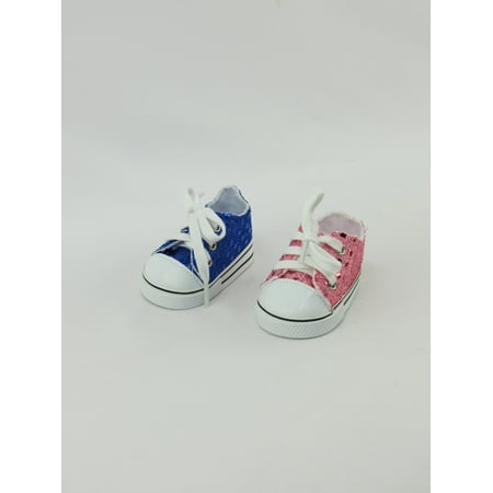 2 Pack of Blue and Pink Sequin Sneakers 
2 Pack of Blue and Pink Sequin Sneakers