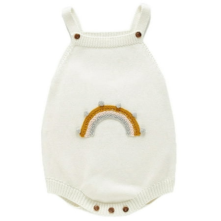 Canrulo Newborn Infant Baby Girls Boys Knitted Rainbow Sleeveless Square Neck Jumpsuit White 18-24 Months
Canrulo Newborn Infant Baby Girls Boys Knitted Rainbow Sleeveless Square Neck Jumpsuit White 18-24 Months