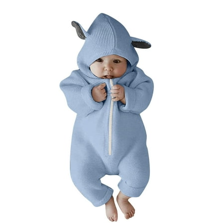 Dadaria Toddler Sweater 0-24M Newborn Baby Girls Boys Winter Warm Knit Outwear Sweater Hooded Romper Jumpsuit Blue 70 Toddler
Dadaria Toddler Sweater 0-24M Newborn Baby Girls Boys Winter Warm Knit Outwear Sweater Hooded Romper Jumpsuit Blue 70 Toddler