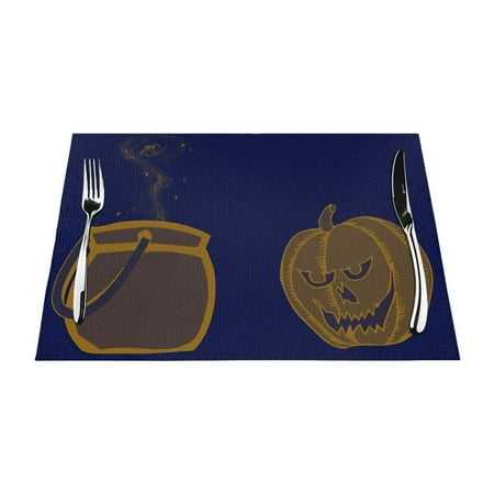 ZNDUO Placemats 6 PCS Heat Resistant Stain Resistant Woven PVC Insulation Placemats Durable Washable Elegant Table Mats for Dining-Cartoon Pumpkin Bowl 18 x12
ZNDUO Placemats 6 PCS Heat Resistant Stain Resistant Woven PVC Insulation Placemats Durable Washable Elegant Table Mats for Dining-Cartoon Pumpkin Bowl 18 x12