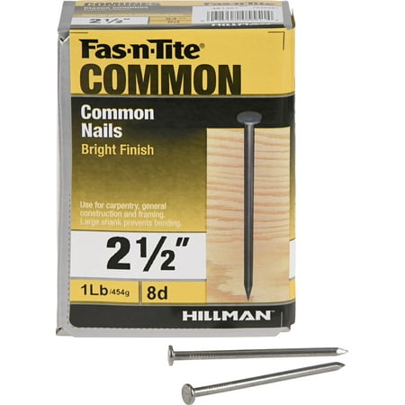 8D Bright Common Nails (2-1/2 ) - 1 lb