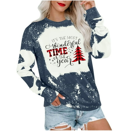 jsaierl Christmas Sweatshirt Women Long Sleeve Christmas Tree Print Bleached Top Funny Crewneck Sweatshirt Cute Pullover Christmas Gifts for Teen Girls
jsaierl Christmas Sweatshirt Women Long Sleeve Christmas Tree Print Bleached Top Funny Crewneck Sweatshirt Cute Pullover Christmas Gifts for Teen Girls