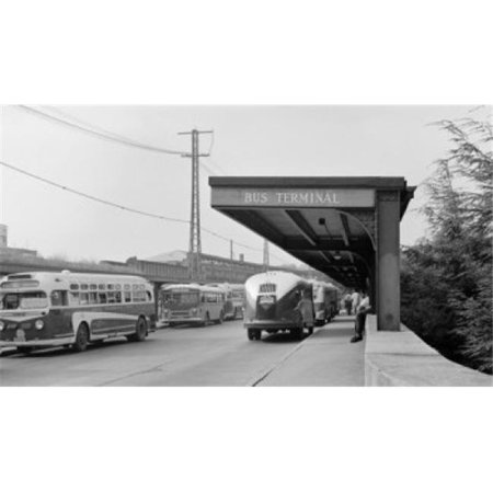 Posterazzi SAL2558809 Buses on a Road Poster Print - 18 x 24 in.