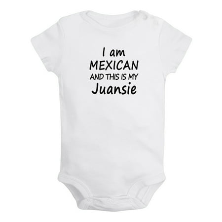 I m Mexican and This is My Juansie Funny Rompers For Babies Newborn Baby Unisex Bodysuits Infant Jumpsuits Toddler 0-24 Months Kids One-Piece Oufits (White 6-12 Months)
I m Mexican and This is My Juansie Funny Rompers For Babies Newborn Baby Unisex Bodysuits Infant Jumpsuits Toddler 0-24 Months Kids One-Piece Oufits (White 6-12 Months)