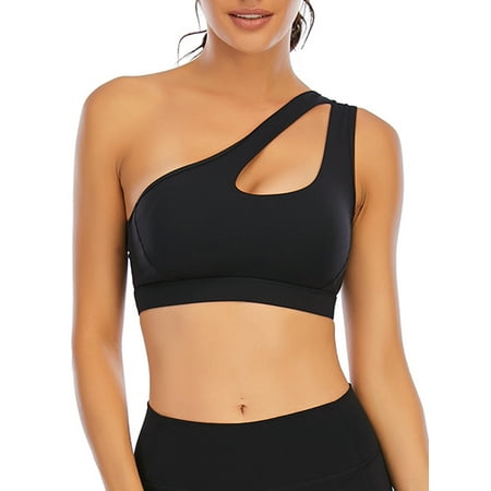 Womens One Shoulder Sports Bras Workout Yoga Bra Sexy Cute Medium Support Hollow Out Design Activewear Bra
Womens One Shoulder Sports Bras Workout Yoga Bra Sexy Cute Medium Support Hollow Out Design Activewear Bra