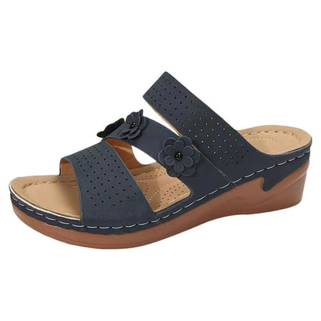 PMUYBHF Female Summer Sandals for Women 2024 Flat Floral Sewing Thick Soled Slippers for Women Solid Color Round Toe Wedge Lightweight Beach Sandals 40 Blue
PMUYBHF Female Summer Sandals for Women 2024 Flat Floral Sewing Thick Soled Slippers for Women Solid Color Round Toe Wedge Lightweight Beach Sandals 40 Blue