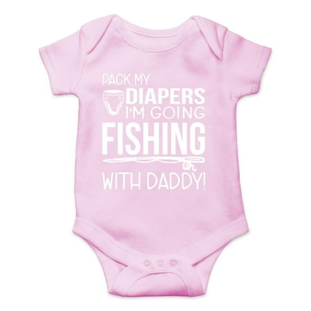 AW Fashions Pack My Diapers I m Going Fishing With Daddy - Dad Fishing Buddy - Cute One-Piece Infant Baby Bodysuit (Newborn Pink)
AW Fashions Pack My Diapers I m Going Fishing With Daddy - Dad Fishing Buddy - Cute One-Piece Infant Baby Bodysuit (Newborn Pink)