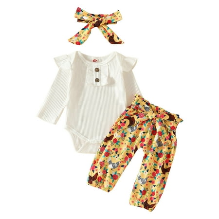 Children s Outfits Long Sleeve Solid Color Ribbed Romper Prints Pants Three Piece Outfits Sets Boys and Girls
Children s Outfits Long Sleeve Solid Color Ribbed Romper Prints Pants Three Piece Outfits Sets Boys and Girls