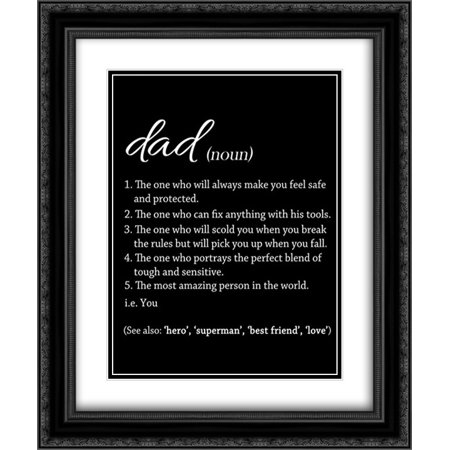 Dad Definition 2x Matted 20x24 Black Ornate Framed Art Print by Quach, Anna