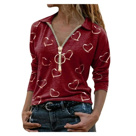Women s Heart Print V-Neck Plus Size Long-Sleeve Tops Blouse Plus Size Loose Fit Sweatshirt Pullover
Women s Heart Print V-Neck Plus Size Long-Sleeve Tops Blouse Plus Size Loose Fit Sweatshirt Pullover
