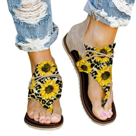Cathalem Canvas Sunflower Leopard Sandals Flat Casual Fashion Print Zipper Ladies Women s sandals Dressy Sandals Women Wedge Yellow 6.5
Cathalem Canvas Sunflower Leopard Sandals Flat Casual Fashion Print Zipper Ladies Women s sandals Dressy Sandals Women Wedge Yellow 6.5