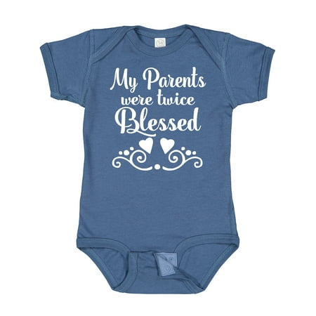 Inktastic Twins Baby Gift Twice Blessed Gift Baby Boy or Baby Girl Bodysuit