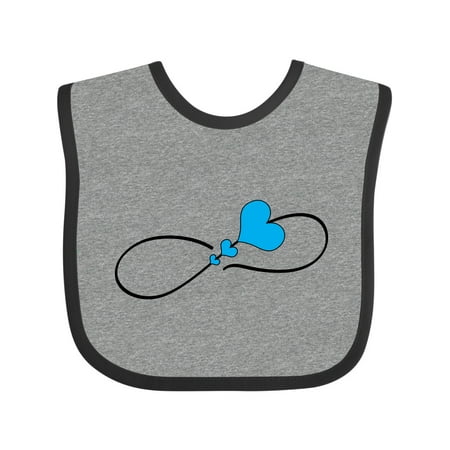 Inktastic Infinity Loop with Hearts Blue Gift Baby Boy or Baby Girl Bib