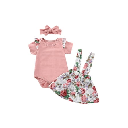 Spring hue Baby Girls Short Sleeve Solid Color Splice Floral Bodysuit top and Floral Strap dres and Headbands
Spring hue Baby Girls Short Sleeve Solid Color Splice Floral Bodysuit top and Floral Strap dres and Headbands