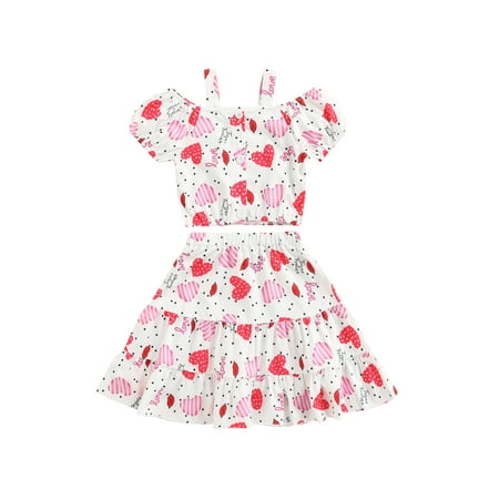 Nokpsedcb Valentine s Day Kids Baby Girls Clothes Heart Print Short Sleeve Button Sling Crop Tops Ruffle Hem Midi Skirt White 4-5 Years
Nokpsedcb Valentine s Day Kids Baby Girls Clothes Heart Print Short Sleeve Button Sling Crop Tops Ruffle Hem Midi Skirt White 4-5 Years