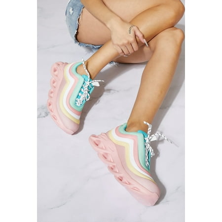 Cape Robbin Fun Times Multicolored Sneakers ( Color:Blush; Size:9;) 
Cape Robbin Fun Times Multicolored Sneakers ( Color:Blush; Size:9;)
