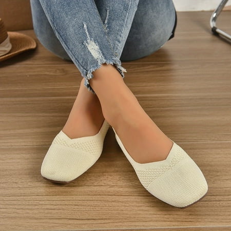 Women s Knitted Comfy Round Toe Flat Shoes Out Slip On Shoes Breathable Walking Shoes
Women s Knitted Comfy Round Toe Flat Shoes Out Slip On Shoes Breathable Walking Shoes
