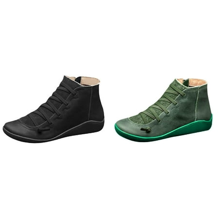 Weerihhol Leather Ruched Boots Leather Round Casual Lace-up Women s Boots Shoe Side Toe Flat Zipper Boots Retro women s boots
Weerihhol Leather Ruched Boots Leather Round Casual Lace-up Women s Boots Shoe Side Toe Flat Zipper Boots Retro women s boots