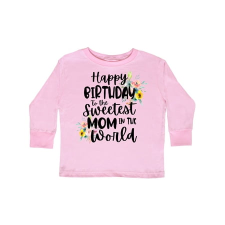 Inktastic Happy Birthday To The Sweetest Mom In The World Gift Toddler Toddler Girl Long Sleeve T-Shirt
Inktastic Happy Birthday To The Sweetest Mom In The World Gift Toddler Toddler Girl Long Sleeve T-Shirt