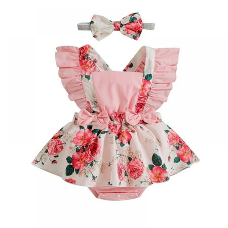 Summer Jumpsuit Clothes Fly Sleeve Romper Dress Baby Summer Outfits Set Floral Romper Dress Girls Sleeveless Bodysuit
Summer Jumpsuit Clothes Fly Sleeve Romper Dress Baby Summer Outfits Set Floral Romper Dress Girls Sleeveless Bodysuit