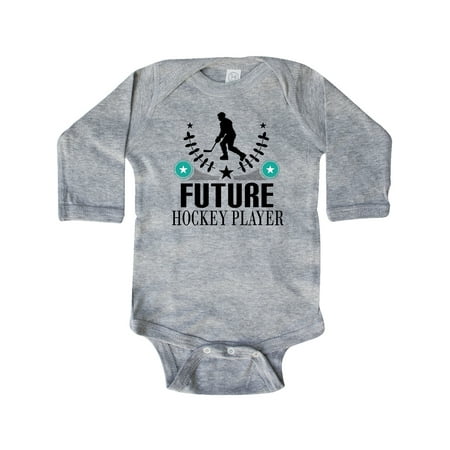Inktastic Future Hockey Player Boys Gift Baby Boy Long Sleeve Bodysuit
