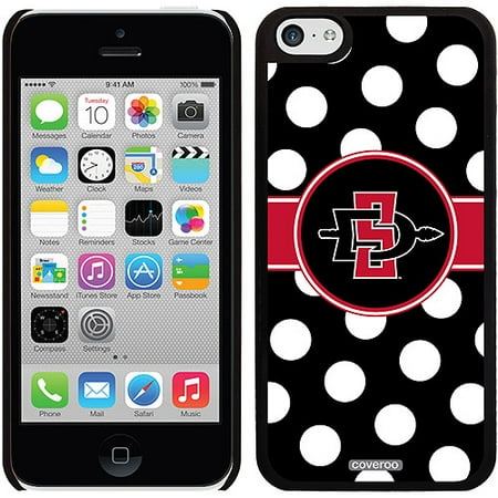 SDSU Polka Dots Black Design on iPhone 5c Thinshield Snap-On Case by Coveroo