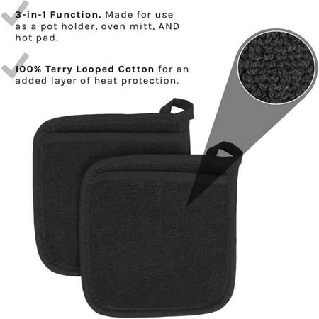 SHUDAGENG Cotton Cloth Pot Holder Set Microwave Oven Gloves Kitchen High Temperature Anti-Scalding Thick Cotton Gloves (Set Of 2) 13x6 Inch Black (Buy 2 deliver 3)
SHUDAGENG Cotton Cloth Pot Holder Set Microwave Oven Gloves Kitchen High Temperature Anti-Scalding Thick Cotton Gloves (Set Of 2) 13x6 Inch Black (Buy 2 deliver 3)