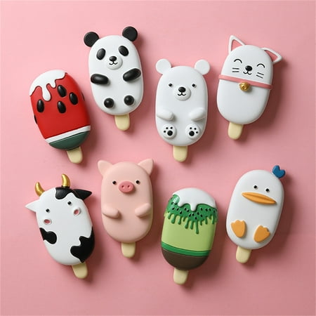 HeYii Refrigerator Magnet Exquisite Shockproof Three Dimensional Cute Pig Cat Animal Refrigerator Sticker for Home
