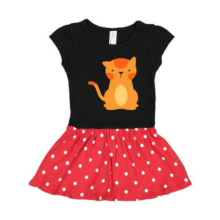 Inktastic Orange Cat Gift Toddler Girl Dress