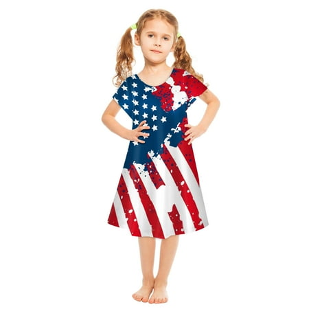 DTBPRQ Toddler Girl 4th of July Dress America Flag Strap Dresses Kids Summer Clothes Short Sleeve Stripe Stars Party Dress
DTBPRQ Toddler Girl 4th of July Dress America Flag Strap Dresses Kids Summer Clothes Short Sleeve Stripe Stars Party Dress