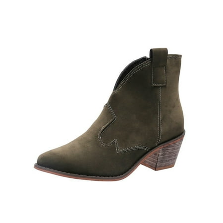 Eloshman Ladies Comfort Chunky Ankle Boots Office Side Zip Stacked Heel Booties Casual Cowgirl Green 6.5
Eloshman Ladies Comfort Chunky Ankle Boots Office Side Zip Stacked Heel Booties Casual Cowgirl Green 6.5