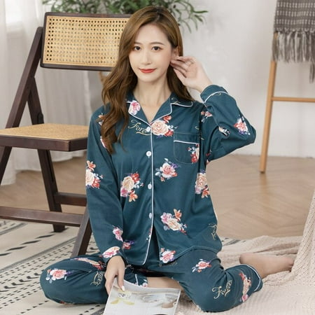 CoCopeaunt Autumn New Style Pajamas Womens Long-sleeved Trousers Two-piece Loose Casual Home Wear Womens Cotton Pajamas Sleep Tops
CoCopeaunt Autumn New Style Pajamas Womens Long-sleeved Trousers Two-piece Loose Casual Home Wear Womens Cotton Pajamas Sleep Tops