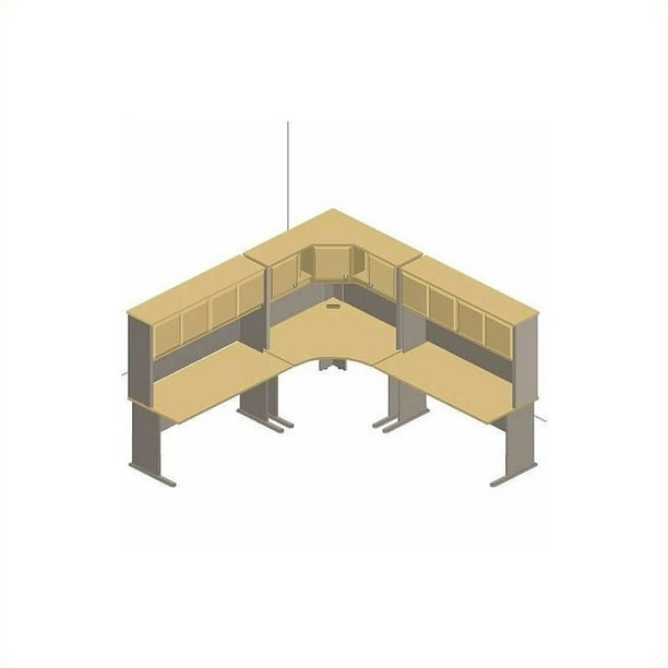 Bush Business A-Series Cubicle Desk in Pewter