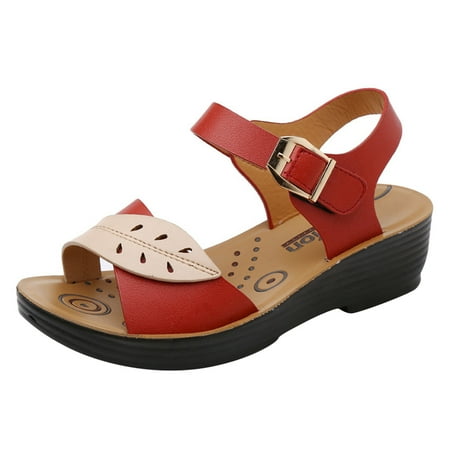 B91xZ Comfy Sandals for Women Women Sandals Flat Moccasins Leaf Pattern Sandals Cutout Soft Sole Ladies Sandals Open Toe Flat Red Size 7
B91xZ Comfy Sandals for Women Women Sandals Flat Moccasins Leaf Pattern Sandals Cutout Soft Sole Ladies Sandals Open Toe Flat Red Size 7