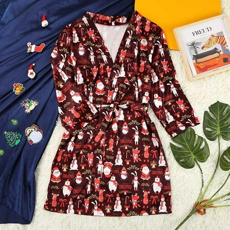 DanceeMangoo Cartoon Christmas Pajamas Women Robes Sleepwear Satin Three Quarter Sleeve Woman Bathrobe For Home Robe Print Sexy Pajama
DanceeMangoo Cartoon Christmas Pajamas Women Robes Sleepwear Satin Three Quarter Sleeve Woman Bathrobe For Home Robe Print Sexy Pajama