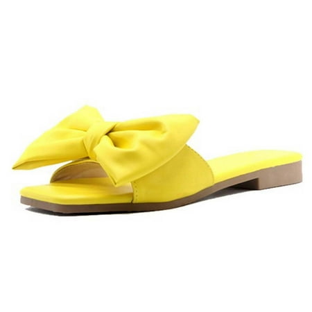 Stamzod Summer Savings Clearance Women s Sandals Bowknot Flat Slippers Casual Beach Indoor&Outdoor Shoes Yellow 43
Stamzod Summer Savings Clearance Women s Sandals Bowknot Flat Slippers Casual Beach Indoor&Outdoor Shoes Yellow 43