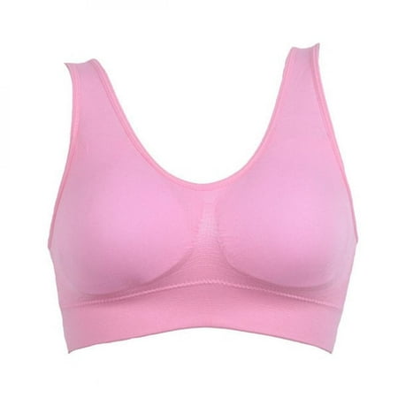 Women Girls Padded Seamless Bra Vest Tops Rimless Bras Plus Size New Shockproof Bra Underwear S-3XL Light Pink L
Women Girls Padded Seamless Bra Vest Tops Rimless Bras Plus Size New Shockproof Bra Underwear S-3XL Light Pink L
